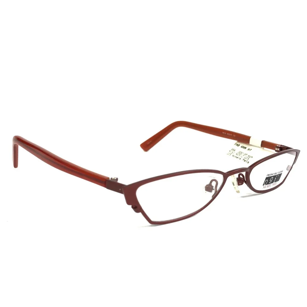ogi Petite Eyeglasses Frames 9019 COL. 61 Burnt Orange Cat Eye 48-18-135